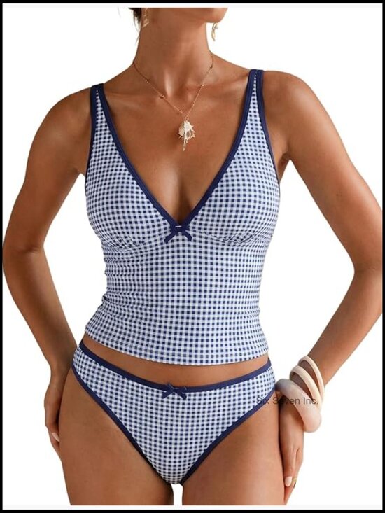 Other - Tummy Control Tankini Set with Adjustable Straps and Removable Pads